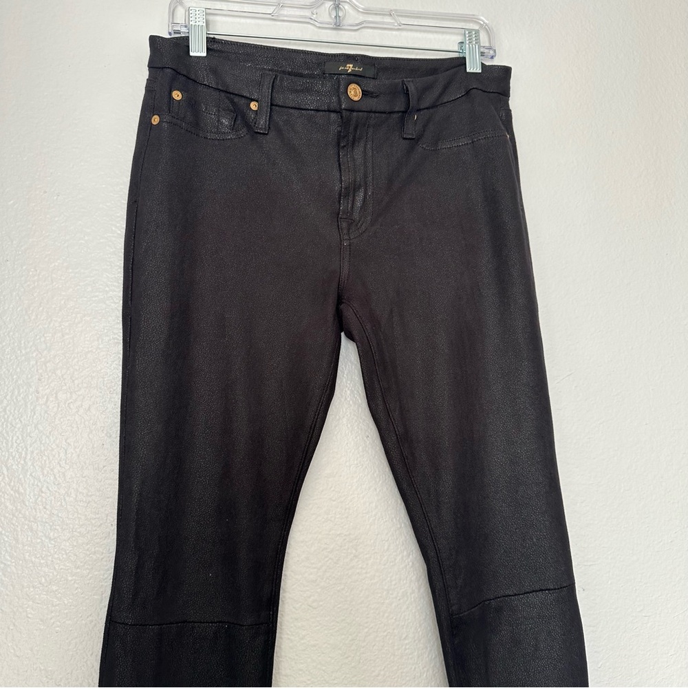 7 FOR ALL‎ MANKIND | Black pebble Skinny Jeans Size 30,Pebble black leggings